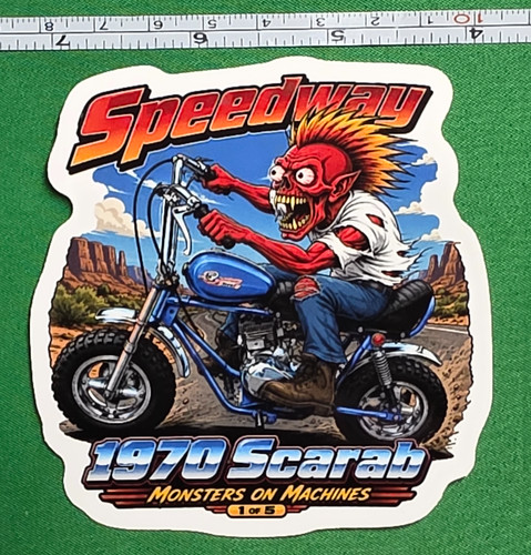 Adesivo speedway scarabeo - adesivo,