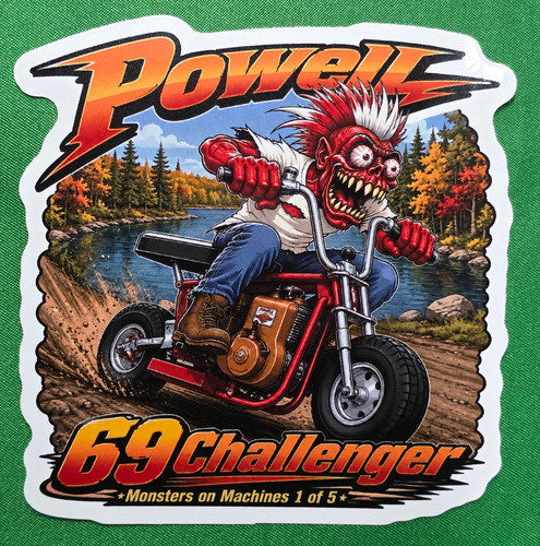 Adesivo powell challenger - adesivo,